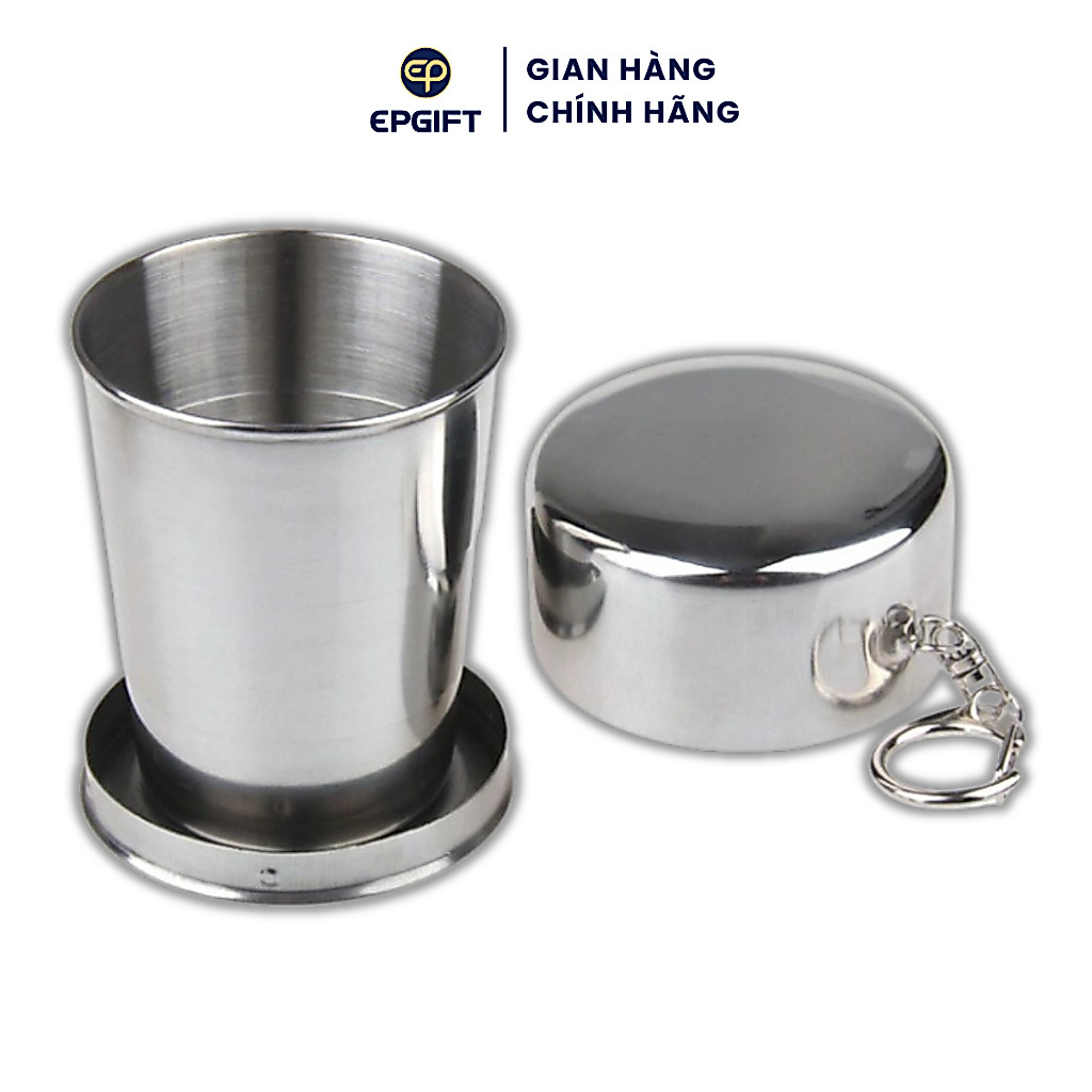 Cốc Gấp Gọn Inox 304 Epvina Gift Dung Tích 150ml Mini Nhỏ Gọn Bỏ Túi