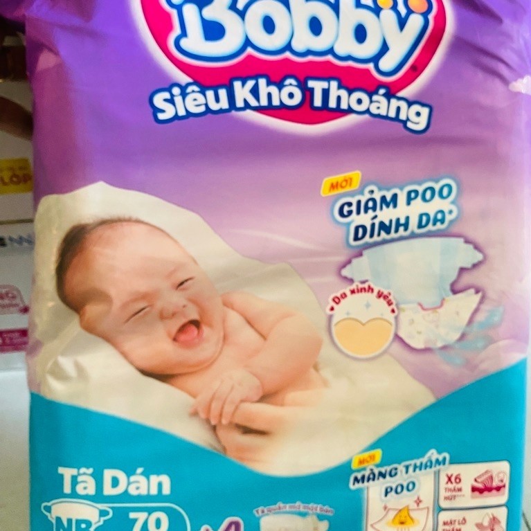 Tả Dán Sơ Sinh BOBBY Size Dưới 5KG 70 MIẾNG