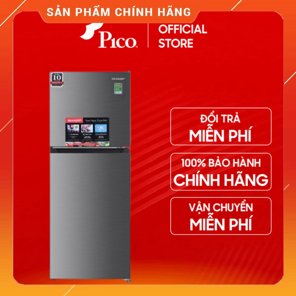 Sale lớn - Tủ Lạnh Sharp SJ-X215V-SL 197Lít Inverter Màu Bạc . Giao nhanh.