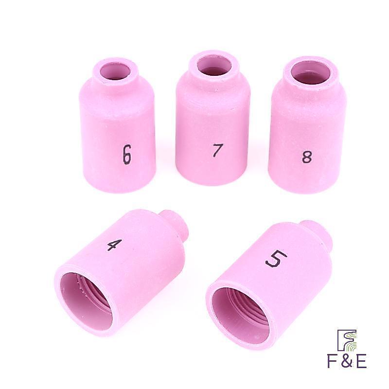 F & E 42mm 54N14 54N15 54N16 54N17 54N18 Vòi phun gốm Alumina cho TIG WP17 18 26 Phụ kiện đèn pin hà
