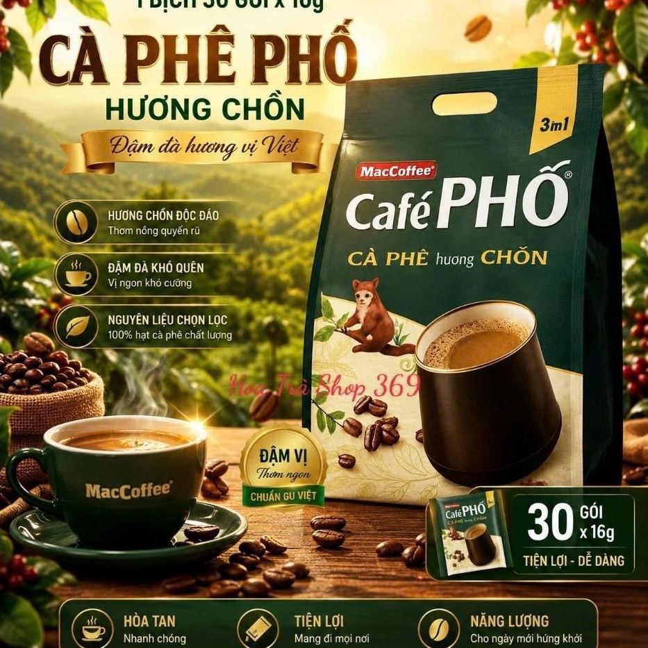 Cà phê phố hương chồn Maccoffee