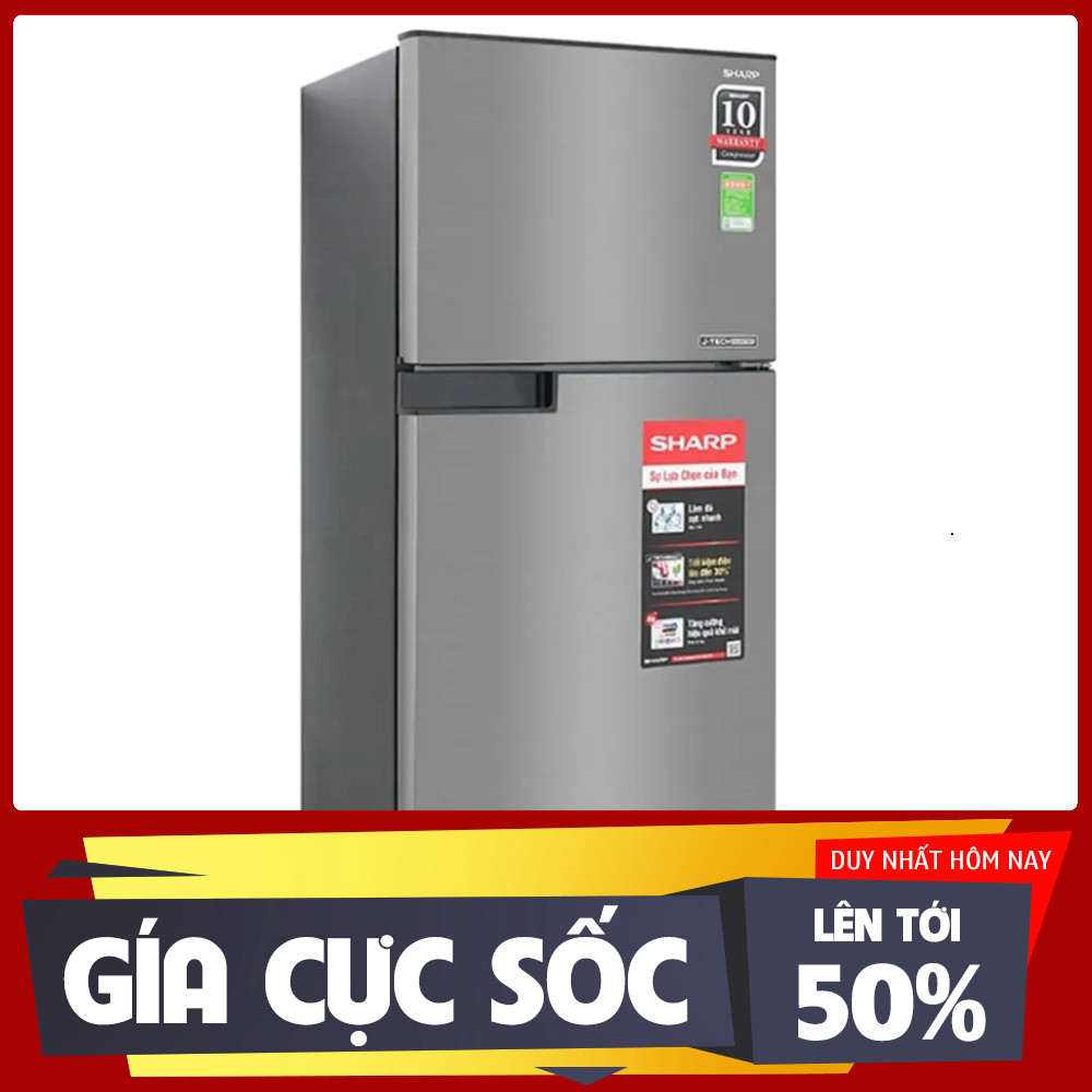ib shop_ Tủ lạnh Sharp Inverter 180 lít SJX196ESL   _mới 100%