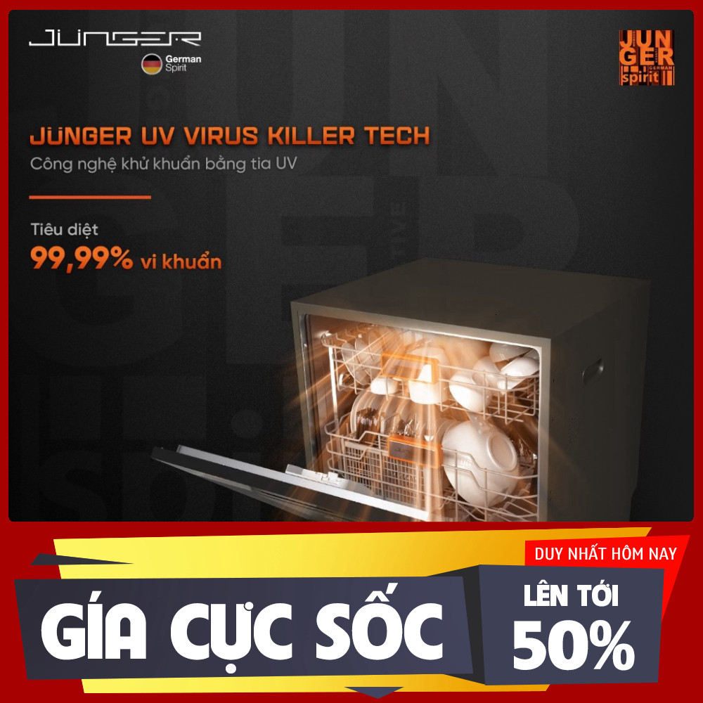 ib shop_ Máy rửa bát Junger Leopard DWJ133MS, Sấy Khô Tuyệt Đối, Tiệt trùng bằng tia UV – BNK _mới 1