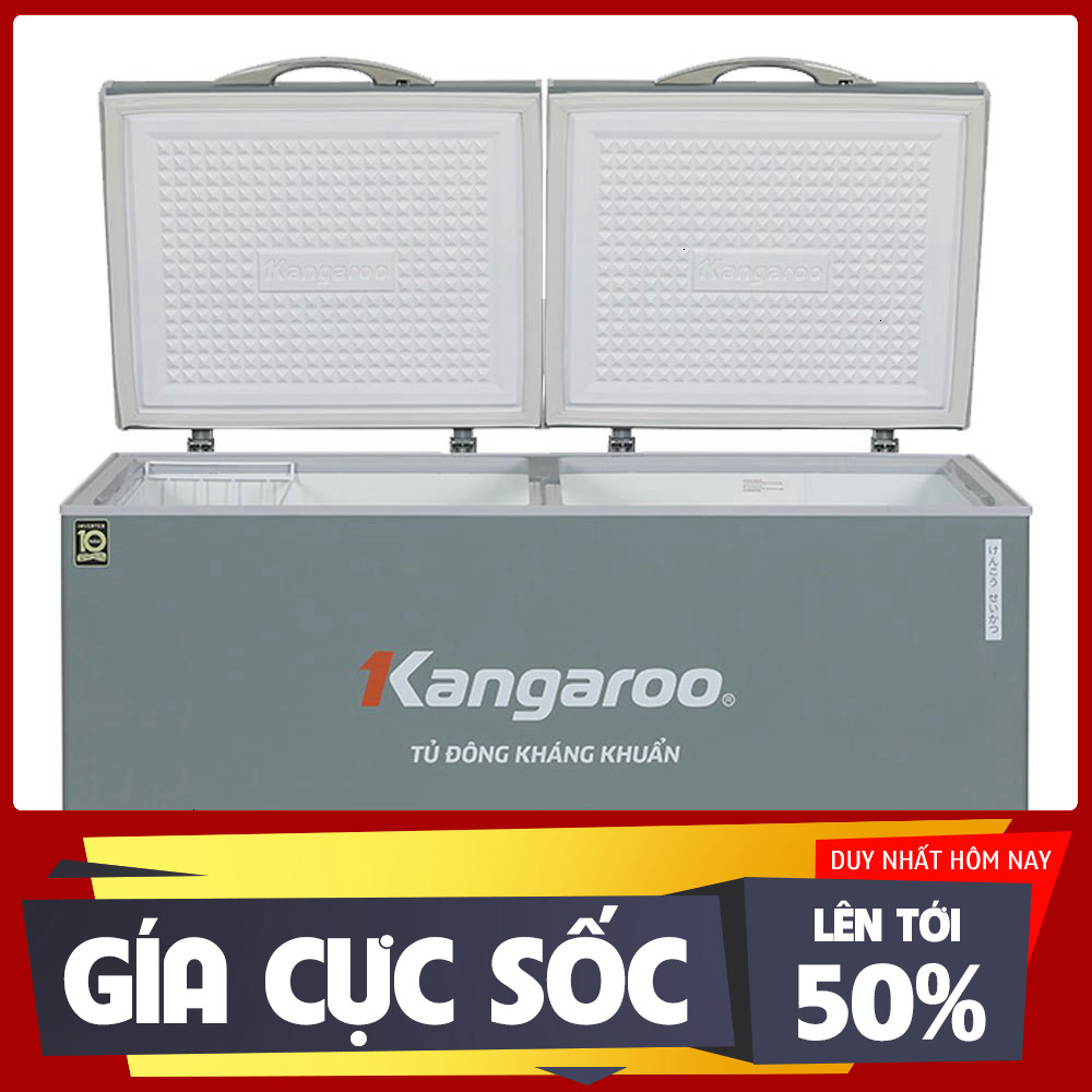 ib shop_ Tủ đông  Inverter  Kangaroo 430 lít thiết kế 1 ngăn 2 cánh KGFZ490IG1 _mới 100%
