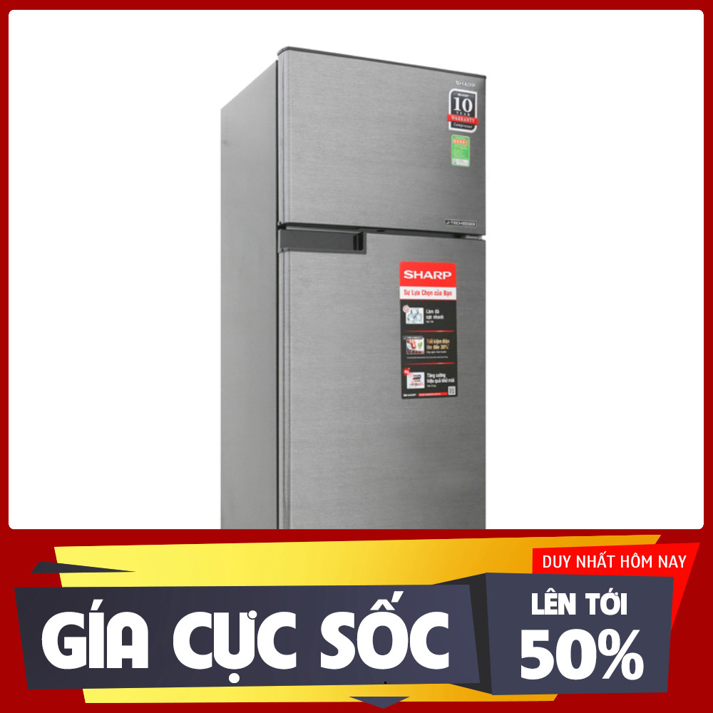 ib shop_ Tủ lạnh Sharp Inverter 180 lít SJX196EDSS  Thái Lan  Điện Máy Kho Rẻ _mới 100%