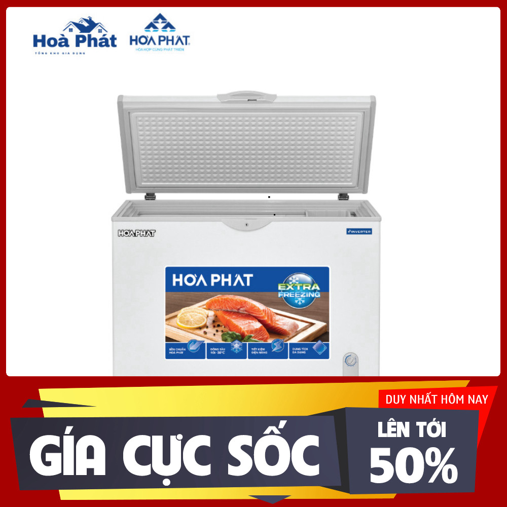 ib shop_ Tủ đông Hòa Phát 252 lít HPF AD8252 Inverter và HPF AD6252 dàn đồng 1 ngăn đông 1 cánh đông