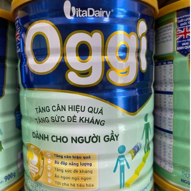 Sữa Oggi Dành Cho Người Gầy VitaDairy 900g - Sữa Tăng Cân, Tăng Đề Kháng Cho Người Gầy, Biếng Ăn