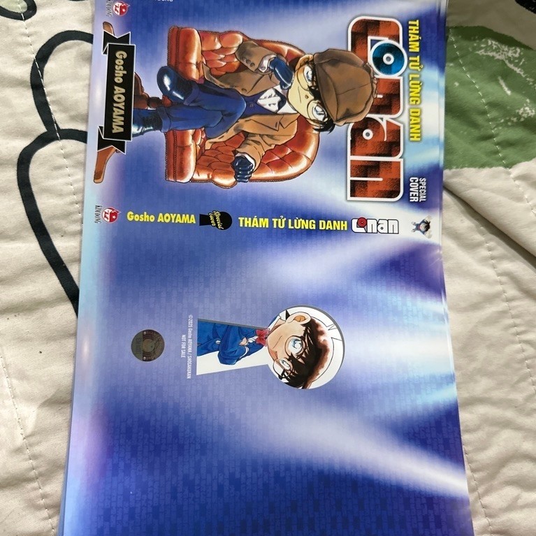 Phụ kiện manga - Bìa Conan xanh dương Fes Ambedo Fiesta 2025, cuốn ống nc tránh df
