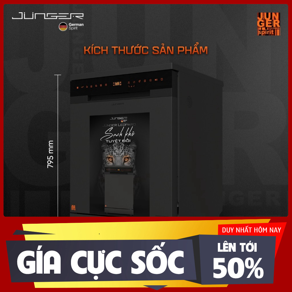 ib shop_ Máy rửa bát Junger Leopard DWJ183VG, Dung tích 15 bộ Châu Âu, Tiệt trùng bằng tia UV – STM 