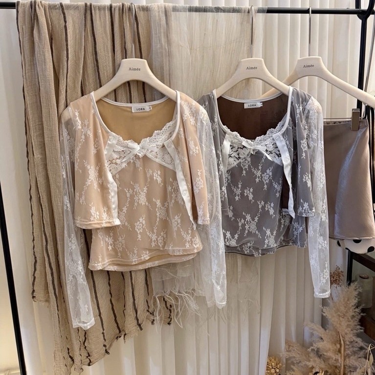 𝐀𝐢𝐦𝐞́𝐞.𝐬𝐭𝐮𝐝𝐢𝐨 SET CDG ÁO 2S REN BUỘC NƠ XINH