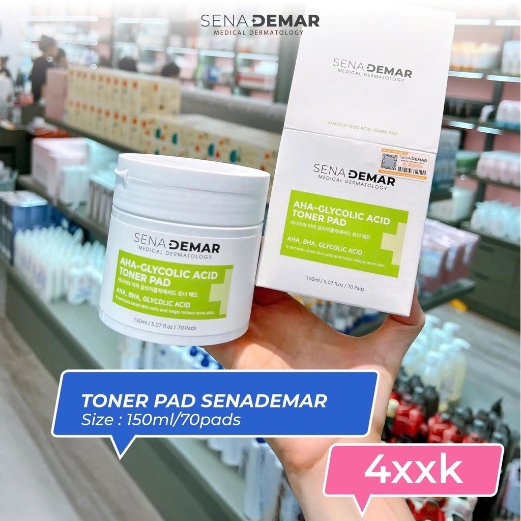 Toner pad Sena demar AHA-glycolic acid toner pad 150ml - hạn 2028 Hàn Quốc toner pad senademarCF208