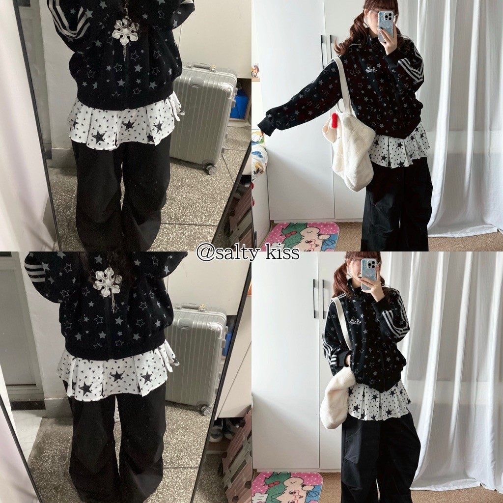Star Angel Layer Skirt - Chân Váy Layer Quấn Eo Bèo Tầng Sao Y2K