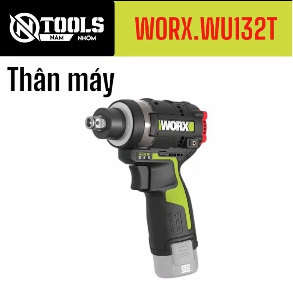 WORX WU 132T Máy Khoan Pin 2.0Ah Đầu Kép BuLong& Ngậm Vít Nhanh Kèm Sạc Móc Treo Hộp Đựng