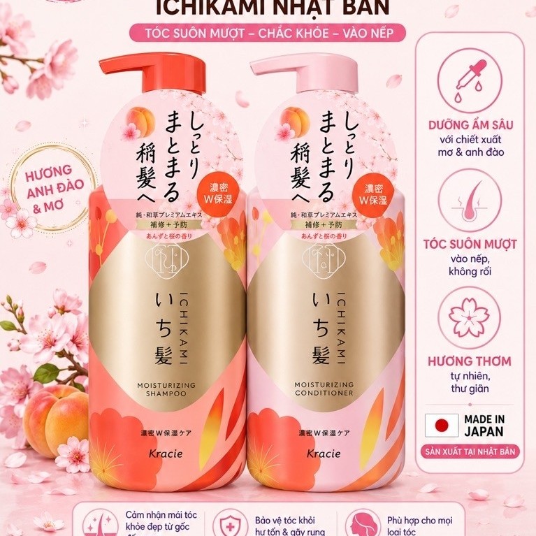 Bộ Dầu Gội Xả Ichikami Nhật Bản Phục Hồi