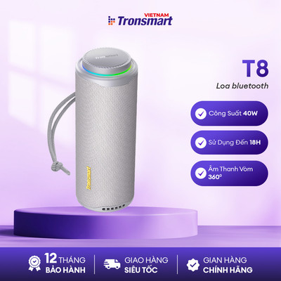 [MỚI] Loa Bluetooth Tronsmart T8 | Công Suất 40W | Sử Dụng Đến 18h | Âm Thanh 360° | Bảo Hành 12 Tháng