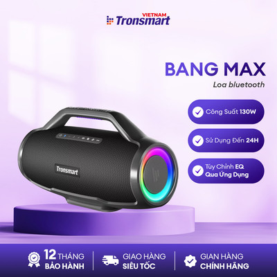Loa Bluetooth Tronsmart Bang Max V5.3 | Công suất 130W | Chế độ EQ tùy chỉnh | Âm Thanh 3 Chiều | Bảo hành 12 tháng