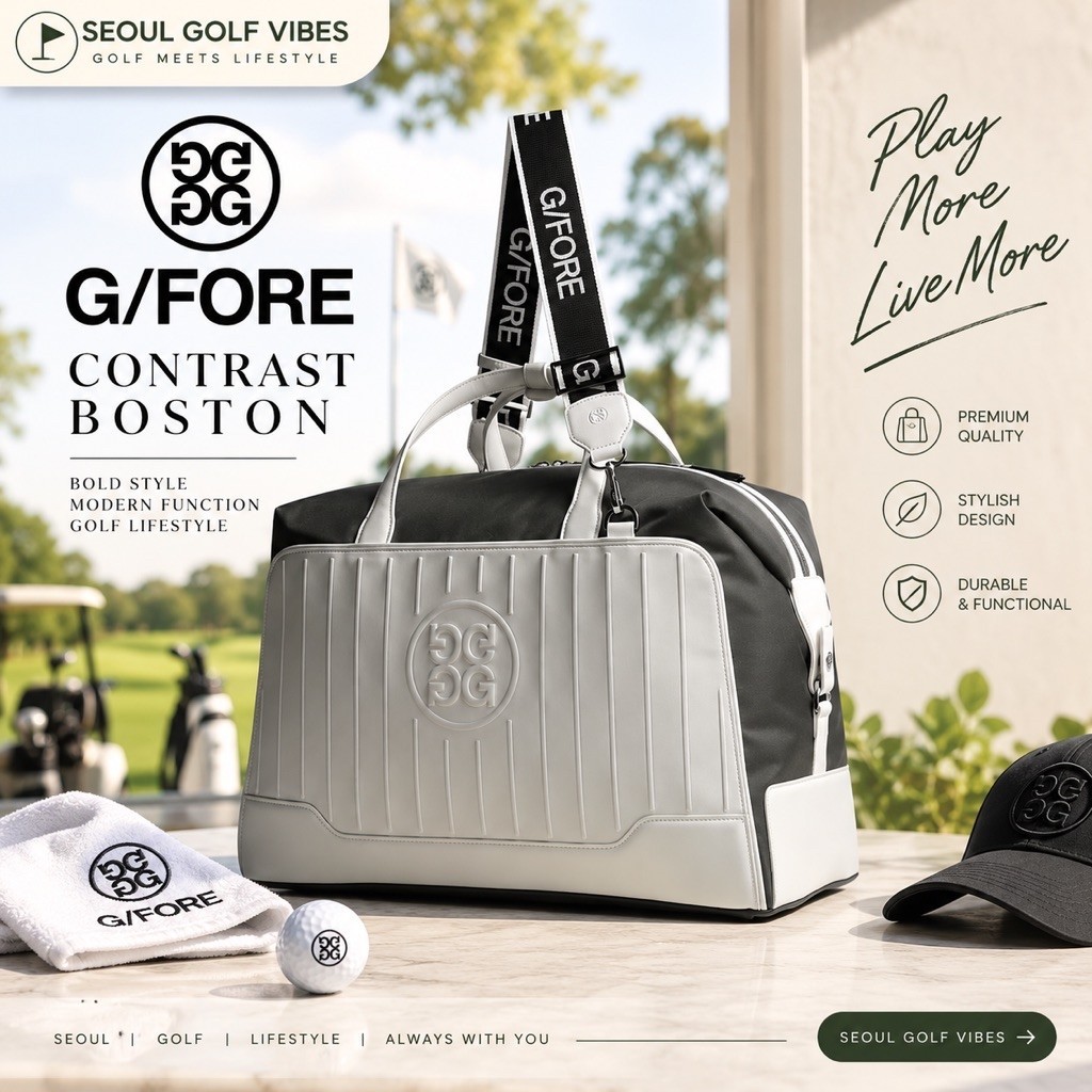 [G/FORE BAG] G/FORE CONTRAST BOSTON - Túi Đựng Đồ Golf Đa Năng Kèm Dây Đeo Vai Form Dáng Cứng Cáp - 