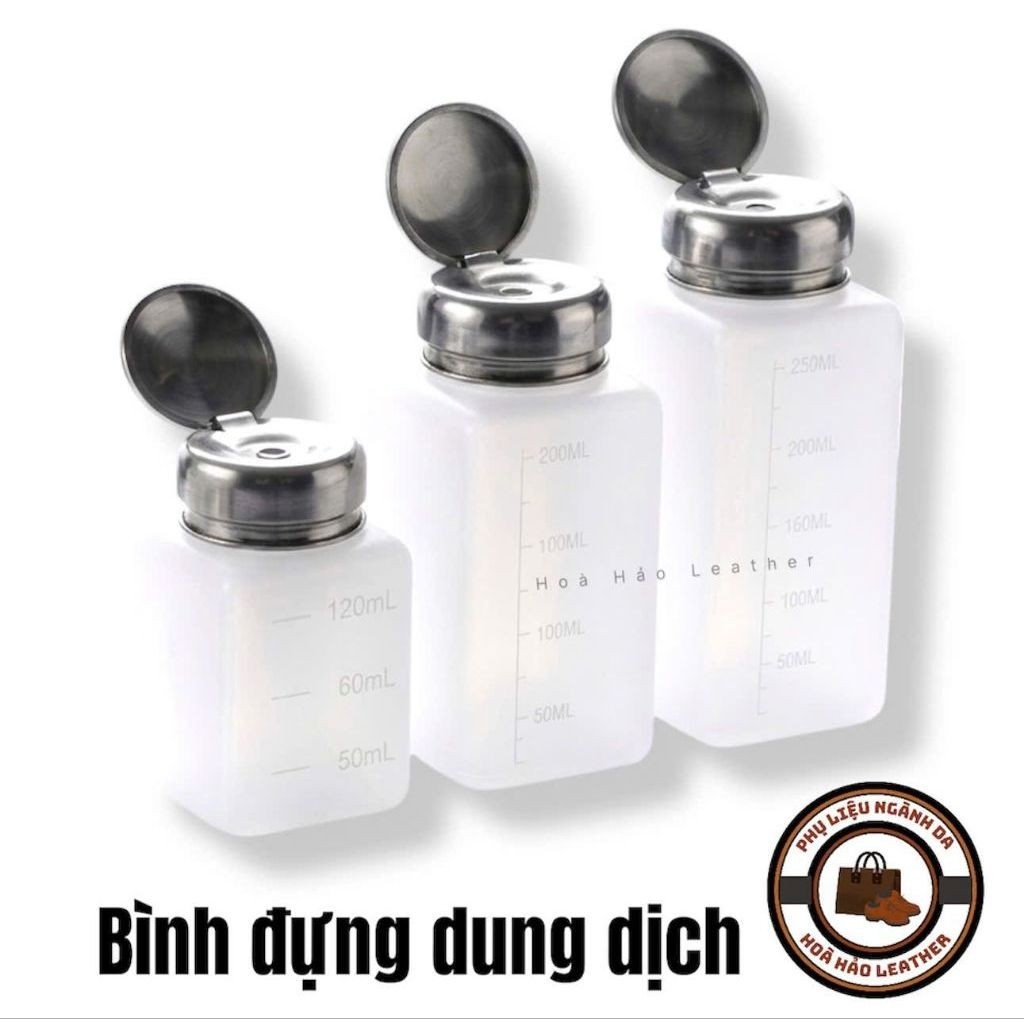 Lọ Đựng Dung Dịch Acetone, Xăng Thơm - Bình Nhựa Chịu Dung Môi Đa Dung Tích - Hòa Hảo Leather