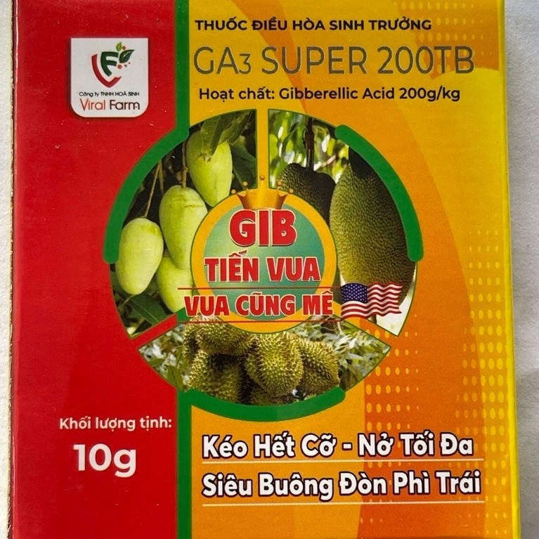 GA3 Supper 200TB Siêu buông đòn phì trái viên 10g