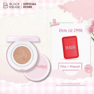 Phấn Nước Mịn Lì Lâu Trôi Black Rouge Thin Layer Veiled Cushion SPF50+/PA++++ 14g
