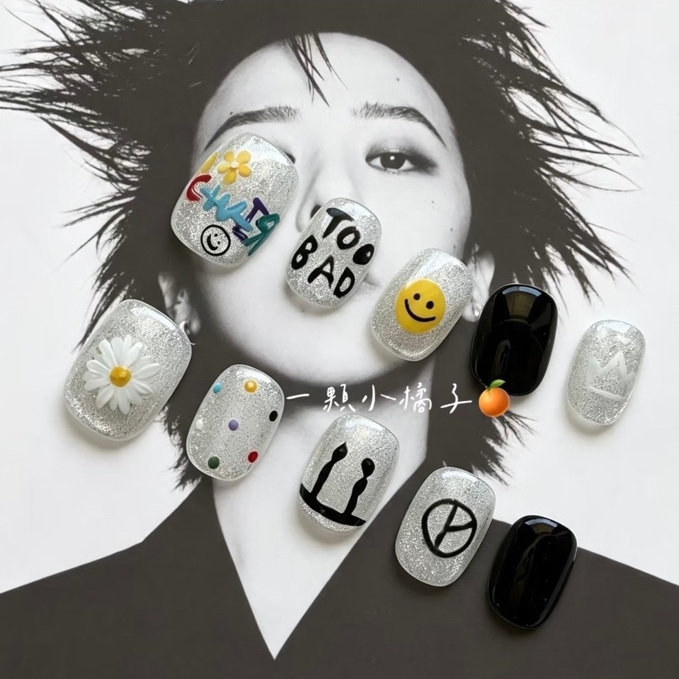 C001 Nail box GDRAGON BIGBANG 2026 nail học sinh , sinh viên , móng úp y2k, móng úp nam nữ