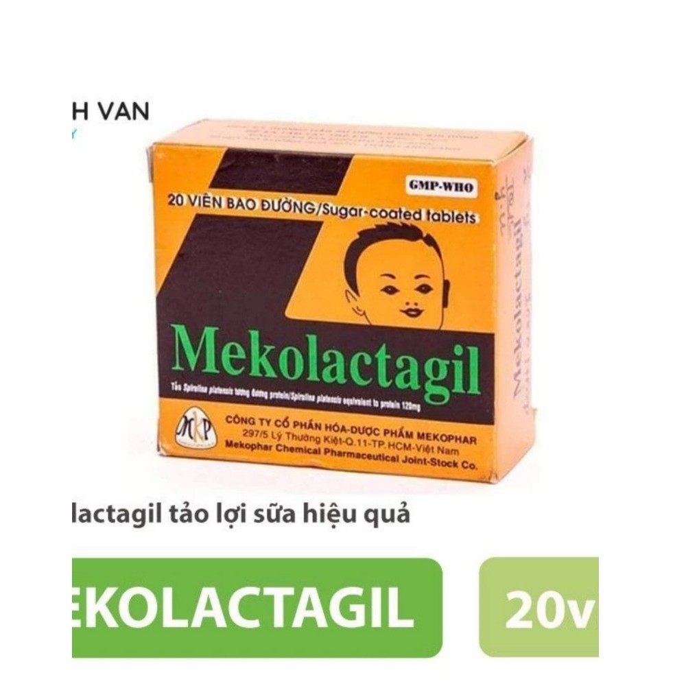 Mekolactagil hộp 20 viên Mekophar giúp lợi sữa