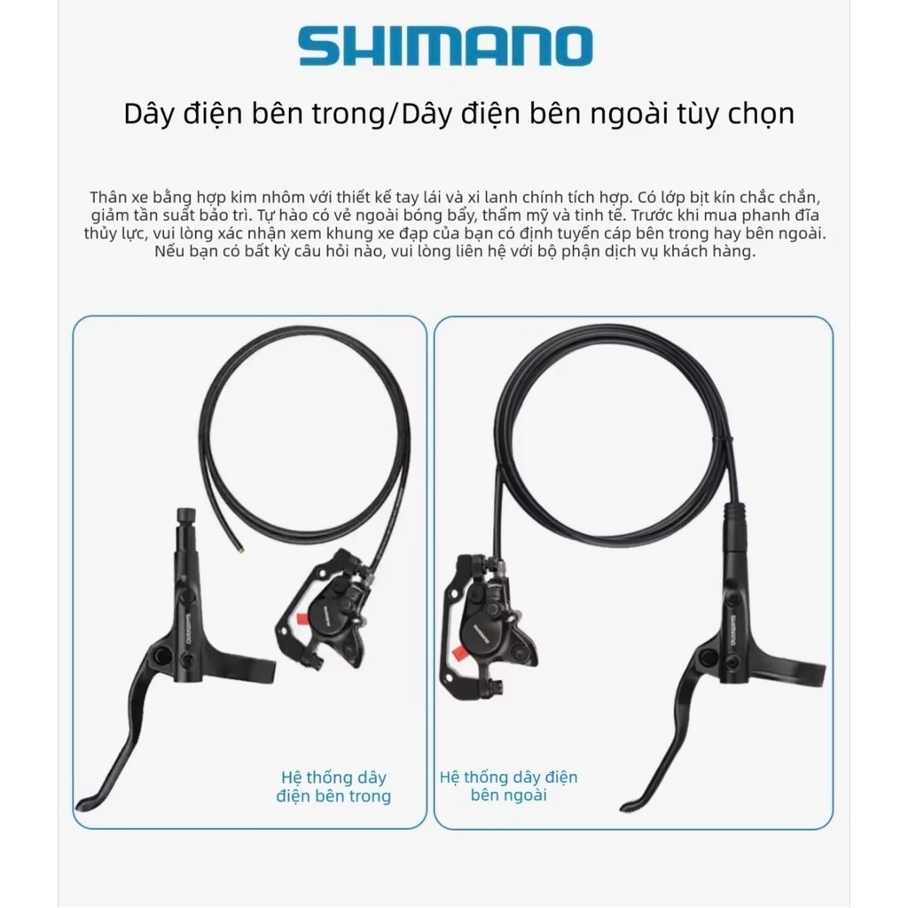bộ phanh dầu shimano MT200 chính hãng ( KHÔNG KÈM ĐĨA)