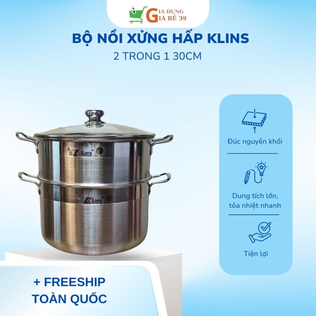🍲 NỒI HẤP INOX 2 TẦNG -30CM -26CM -🍲