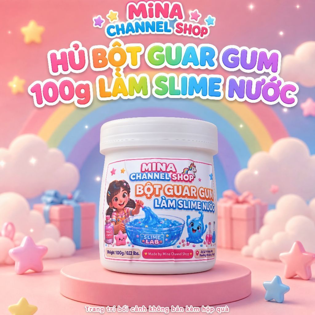 Bột Guar Gum 100g Làm Slime Nước Slime Lỏng Jiggly Water Slime | Nguyên Liệu Slime Mina Channel Shop