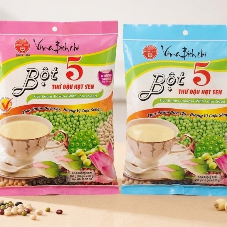 BỘT 5 THỨ ĐẬU HẠT SEN BÍCH CHI ( THÙNG 10 GÓI)