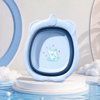 Chậu rửa mặt gấp gọn hình voi cho bé- nhỏ gọn dễ sử dụng