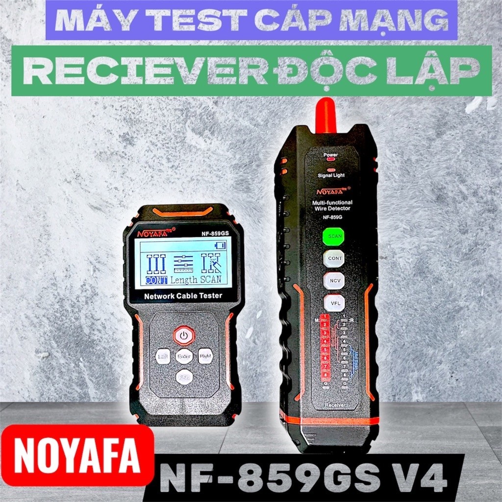 [TPC]Máy kiểm tra, dò dây cáp mạng Noyafa NF-859GS. Reciver hoạt động độc lập. Chính hãng