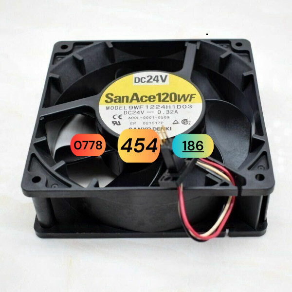 9WF1224H1D03 24V 0.32A Mới Chính Hãng Sanyo A90L0001-0509 Quạt Fenaco