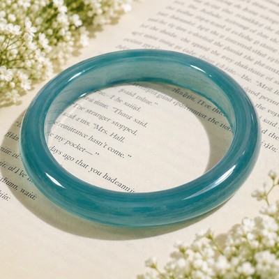 Vòng Mã Não Xanh Dương Bản Hẹ Tinh Tế, Lắc Tay Phong Thủy Xinh Xắn - Ngọc Trai Trường Thịnh