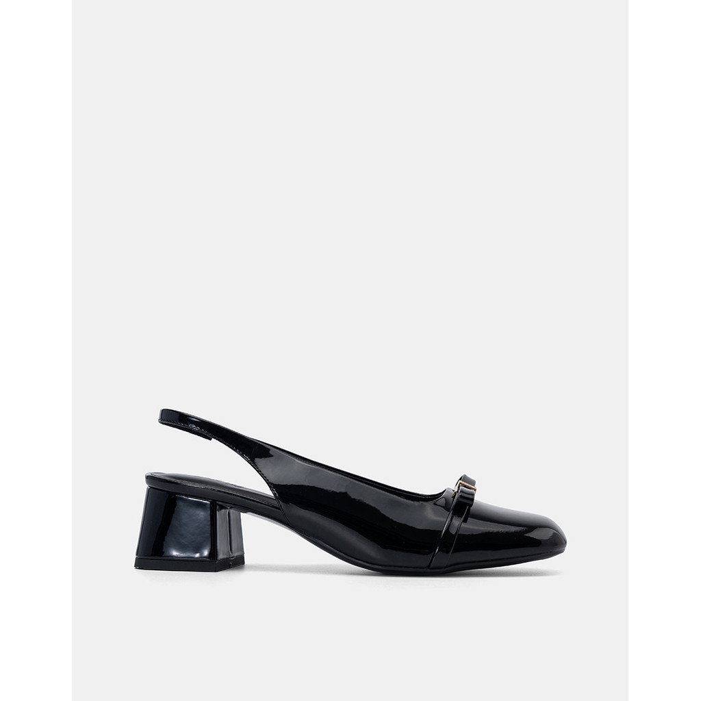 Giày Cao Gót Nữ 5cm Thời Trang JUNO Giày Cao Gót Slingback Phối Nơ Mũi Tròn CG05171