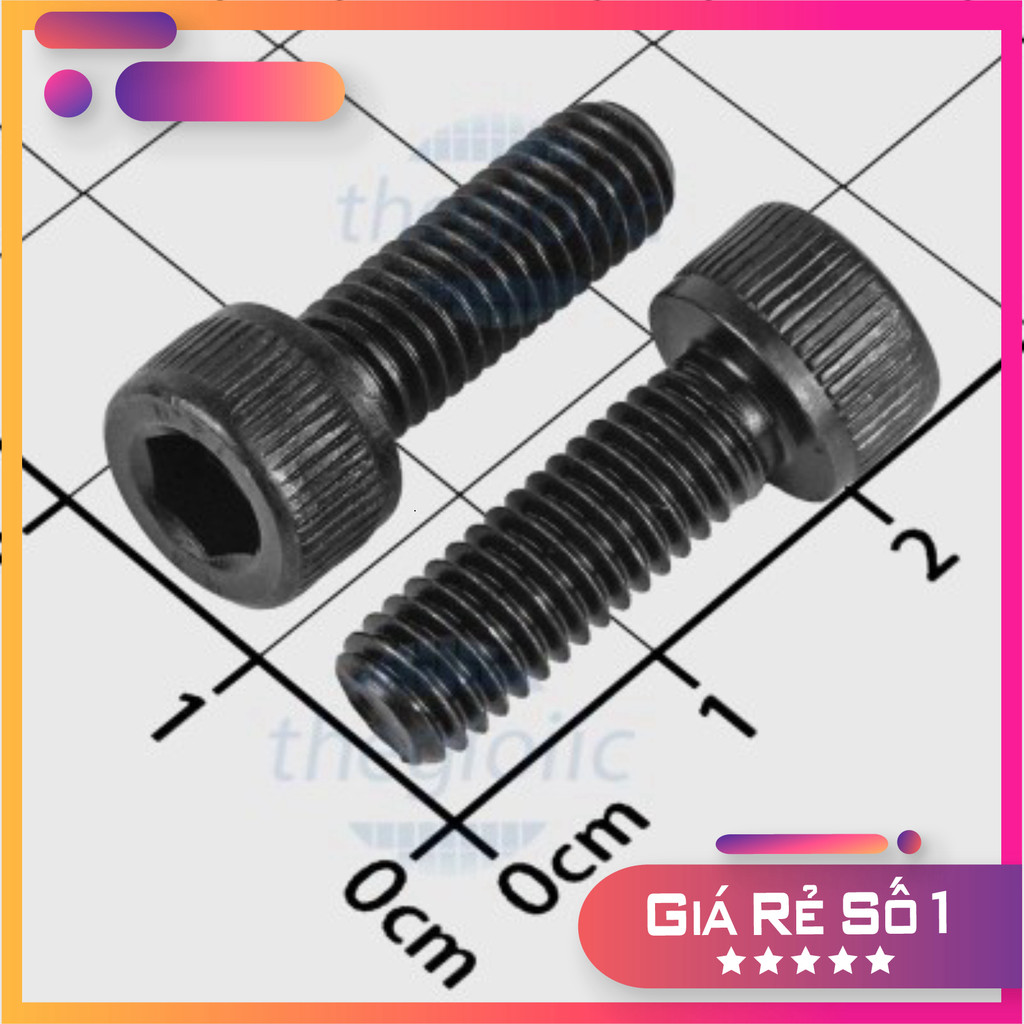 [10 Cái]- Ốc Lục Giác HEX2 M6 x 18mm DIN912 Điện Tử Thường Tín