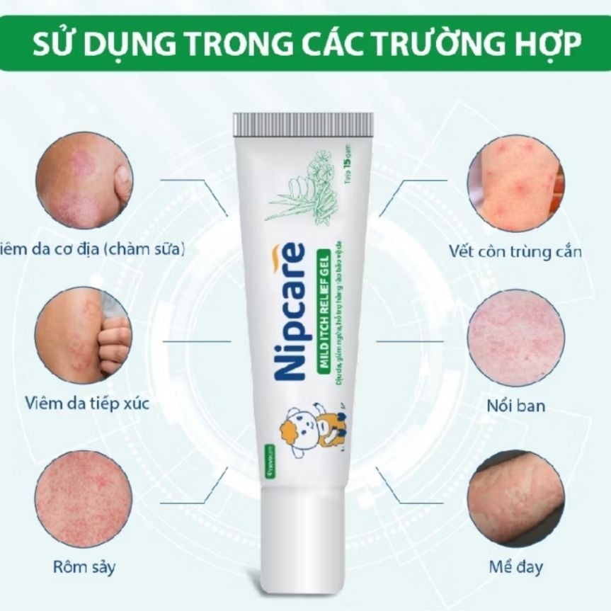 Gel bôi giảm ngứa Nipcare 15g