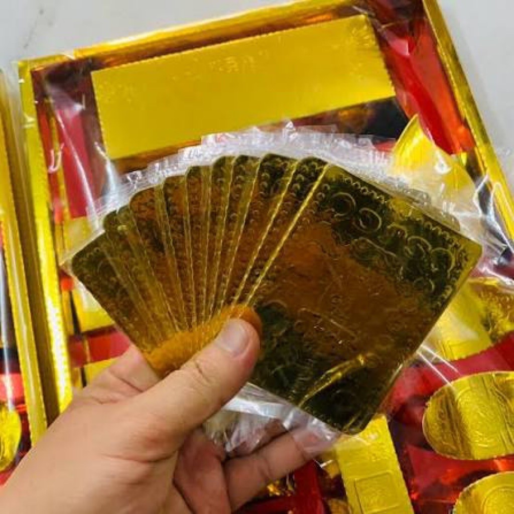 Combo 2 Túi (20 miếng) Vàng 9999 Giấy Vàng Mã (10 Miếng/1 túi)