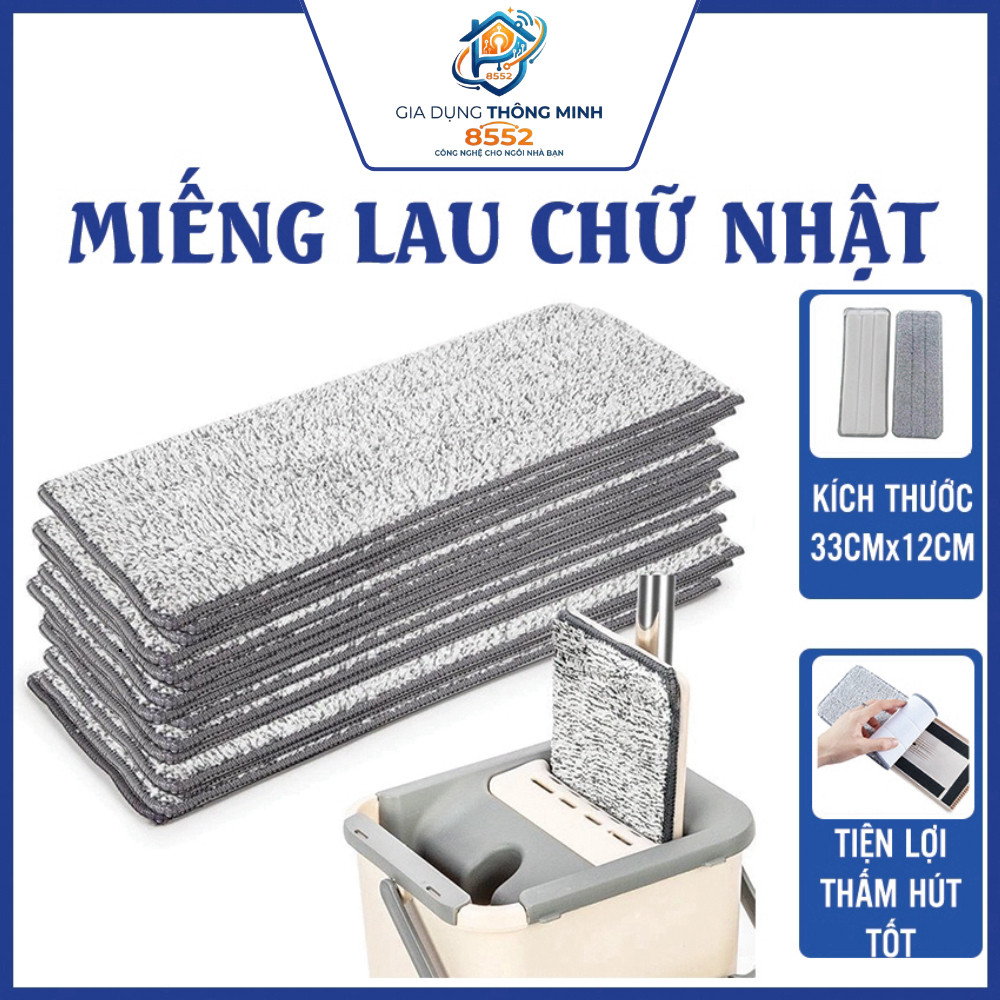 Bông lau nhà thay thế gài 2 đầu kích thước 33x12,Bông lau nhà lau sàn lau kính thay thế dieulinhshop