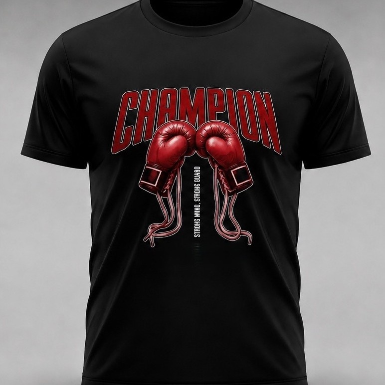 T-SHIRT  CHAMPION RED ( HL SPORTS) Cotton