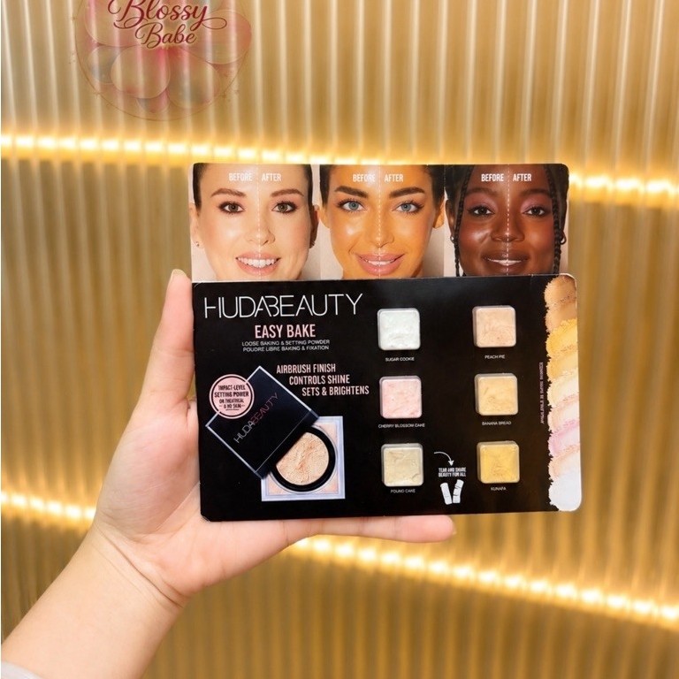 Gift set ✨ HUDA BEAUTY EASY BAKE – SET TEST 6 TONE PHẤN PHỦ ✨