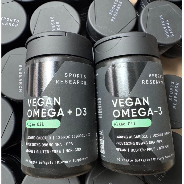 [ Đủ Bill ] Viên uống thuần chay Vegan Omega 3 Sports Research 60 viên