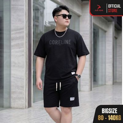 Bộ Thun Nam Bigsize 80-140kg AKYOO Cao Cấp, Chất Liệu Cotton Co Giãn, Thoáng Mát, Akyoo Bigsize- SET NOI