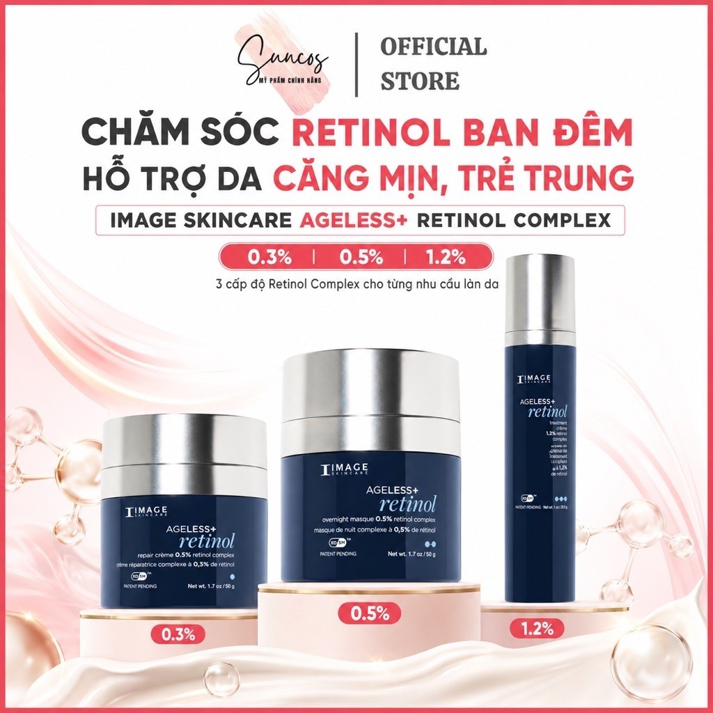 Kem Dưỡng Image Skincare Ageless+ Retinol 0.3% 0.5% 1.2% Tái Tạo Săn Chắc Da - Suncos
