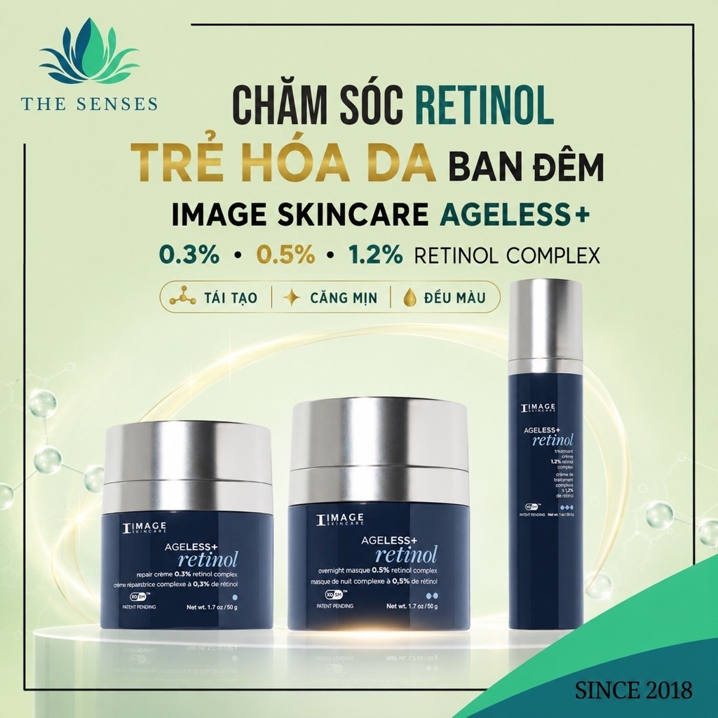 Kem Dưỡng Image Skincare Ageless+ Retinol 0.3% 0.5% 1.2% Giảm Nếp Nhăn - The Senses