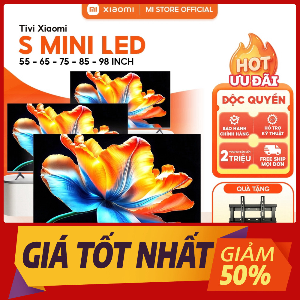 TV S Mini LED 55/65/75/85/98 Inch Tivi Xiaomi 2026 | QD-Mini LED 4K, HDR10+, Google TV, Dolby Audio