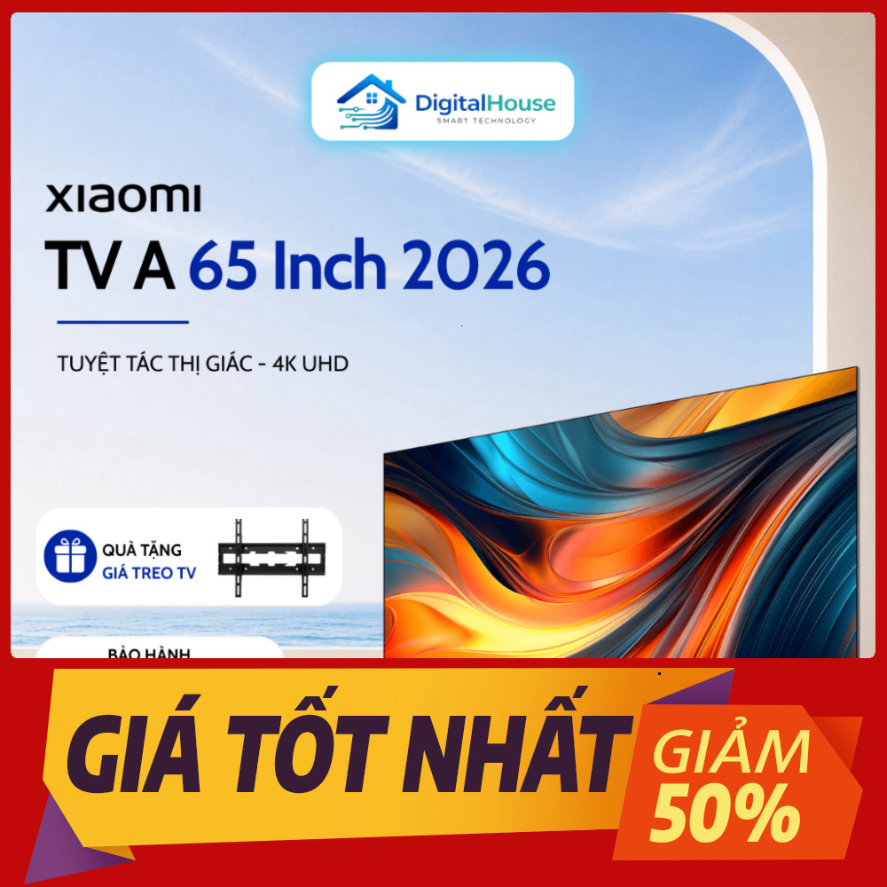 Smart Tivi Xiaomi A 65 Inch Google TV 4K 2026, Có Tiếng Việt - Bảo Hành 24 Tháng Chính Hãng