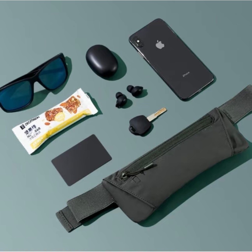 Đai đeo hông chạy bộ cơ bản DECATHLON kalenji - Màu Đen