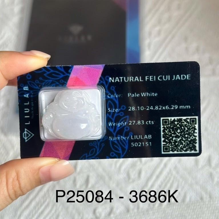 Mặt dây chuyền chạm khắc Phật Di Lặc - Đã kiểm định Liulab