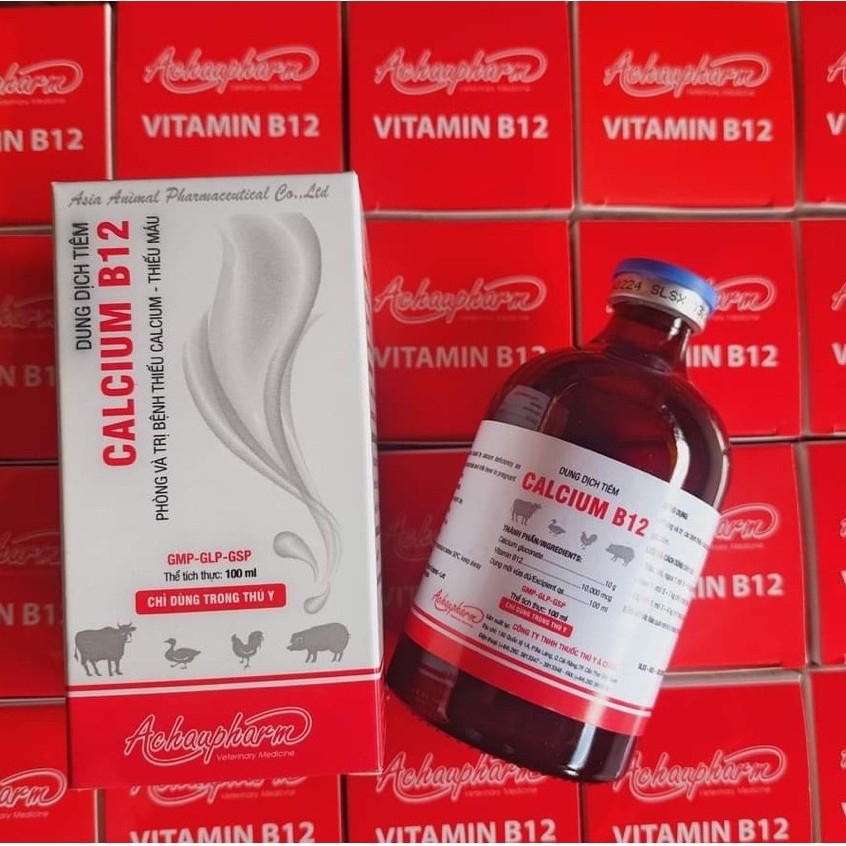 Calcium B12 100ml Bổ Sung Canxi Và Vitamin B12 Cho Vật Nuôi